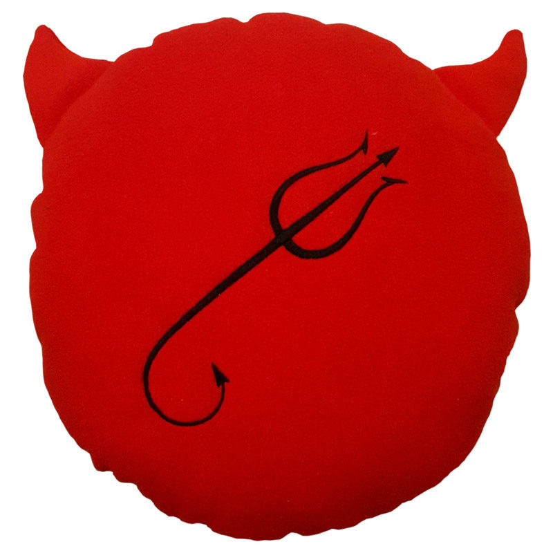 Красный чертенок подушка смайлик